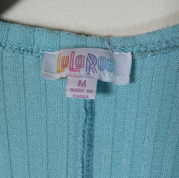🌊Cool Breeze Vibes: LuLaRoe Sarah Cardigan in Aqua Dreams - M🌊 - Picture 3 of 4
